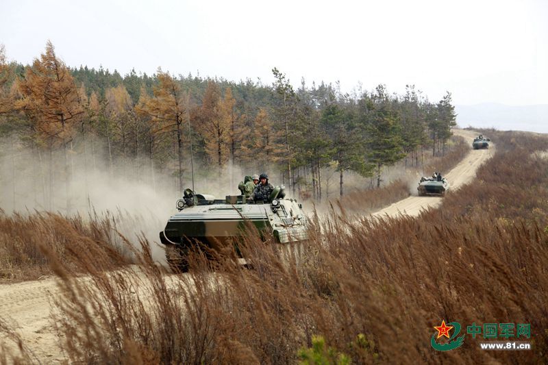 Новейший китайский танк принял участие в лесных военных учениях