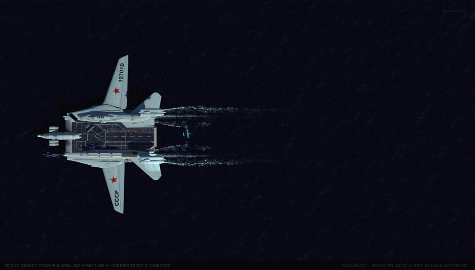 Советская мощь в фантазиях британского дизайнера – ?авианосец-экраноплан?