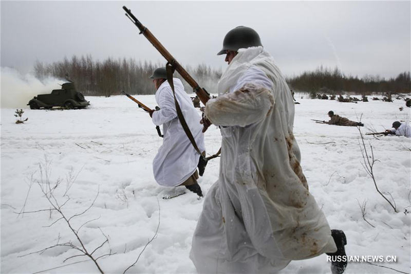 Военно-исторический фестиваль "Зимняя Война. Как это было" прошел под Санкт-Петербургом