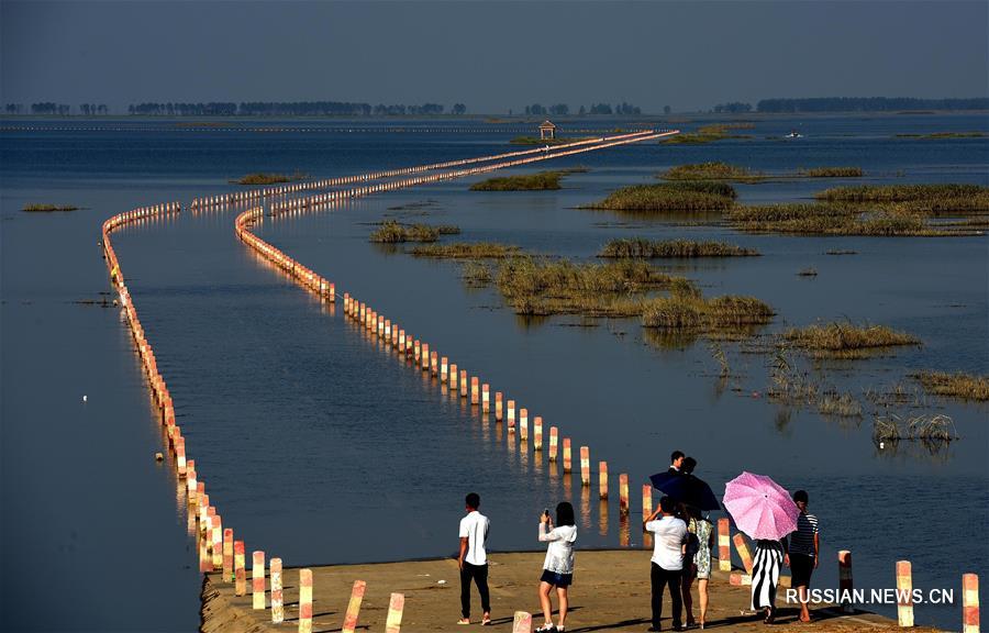 Автодорога в Юнси скрылась под водой