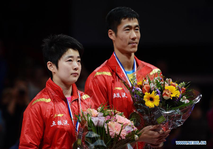 Спортсмены КНДР выиграли финал смешанного парного разряда на чемпионате мира по настольному теннису (3)