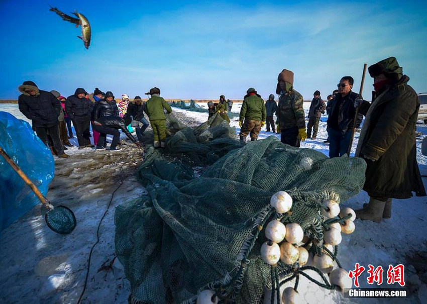 Зимняя рыбалка на озере Улунгур в Синьцзяне (8)